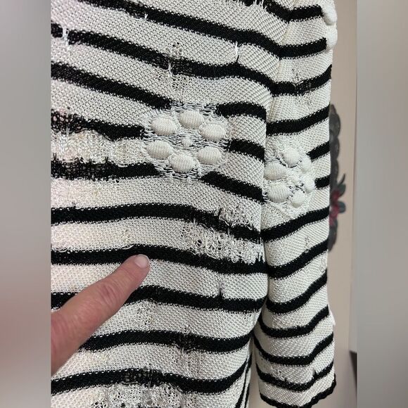 CHANEL Black and White Striped Blouse - Picture 13 of 13